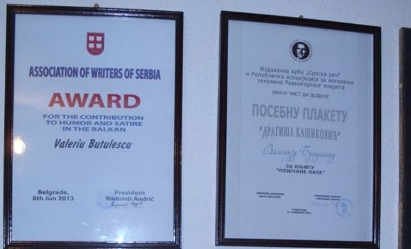 Scriitorul Valeriu Butulescu a fost ales membru titular al Cercului Aforistic de la Belgrad