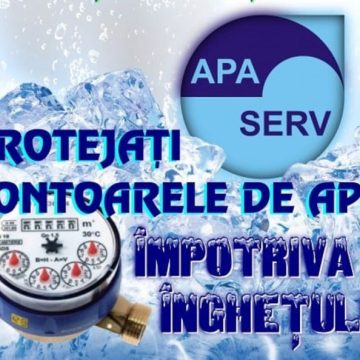 Apa Serv Valea Jiului vă recomandă să protejați apometrele împotriva înghețului