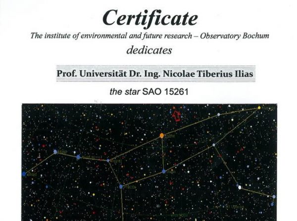 O stea pentru profesorul universitar Nicolae Iliaș