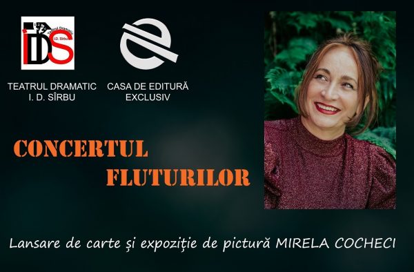 ”Concertul fluturilor”, lansare de carte și expoziție de pictură Mirela Cocheci, la Petroșani