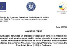 Primăria municipiului Lupeni / Anunț de presă