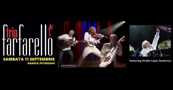 Concert extraordinar ”Trio Farfarello” featuring Ovidiu Lipan Țăndărică, la terasa Barock din Petroșani