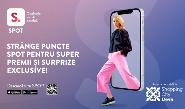 Shopping City Deva lansează în premieră SPOT, aplicația care aduce puncte de loialitate și zeci de beneficii pentru clienții centrului comercial
