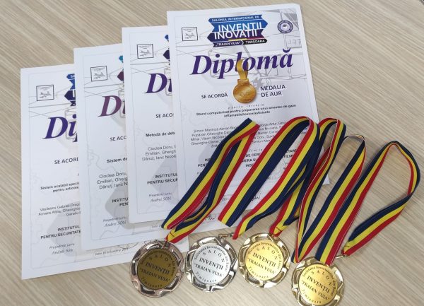 Patru noi invenții ale cercetătorilor de la INSEMEX Petroșani, premiate la Salonul International de Inventii si Inovatii “Traian Vuia” Timisoara 2021