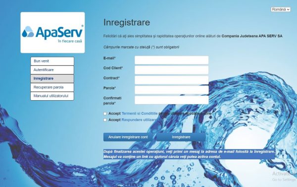 Contul on-line, o facilitate ce poate ușura relația abonaților cu Apa Serv Valea Jiului