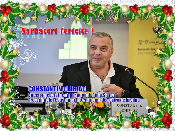 Directorul FITS, Constantin Chiriac vă urează Sărbători fericite !