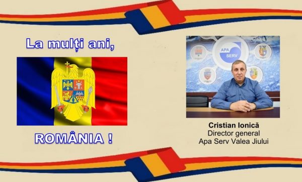 Apa Serv Valea Jiului / Mesaj de Ziua Națională a României