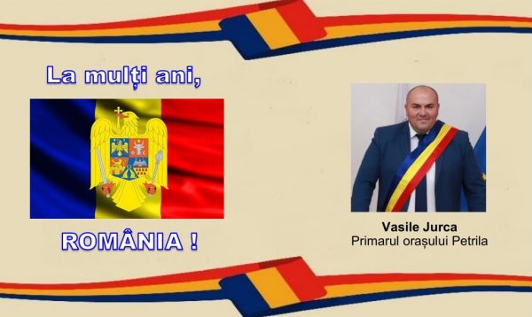 Vasile Jurca / Mesaj de Ziua Națională a României