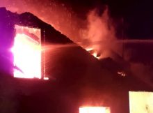 Un incendiu violent a lăsat o familie fără adăpost în municipiul Lupeni