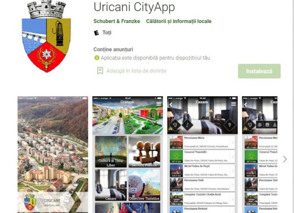 Uricani CityApp – aplicație de promovare a stațiunii turistice Uricani