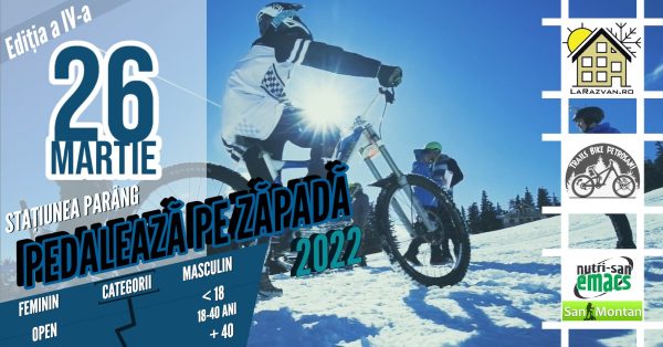 Sâmbătă, 26 martie, în Parâng se ”Pedalează pe zăpadă”