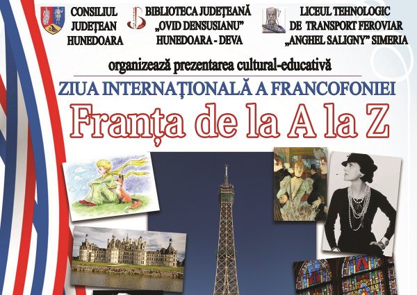 Ziua Internațională a Francofoniei va fi marcată la Biblioteca județeană ”Ovid Densușianu”