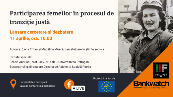 Dezbatere privind participarea femeilor în procesul de tranziție justă, la Universitatea din Petroșani