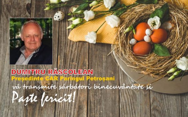 Mesaj Pascal / Dumitru Răscolean – președinte CAR Parîngul Petroșani