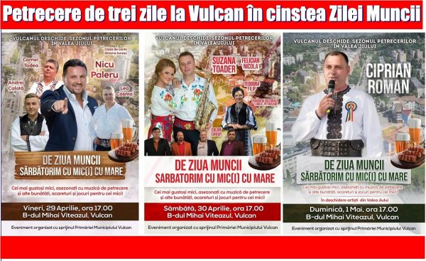 Vulcanul dă startul petrecerilor în stradă din 2022, în cinstea zilei de 1 Mai