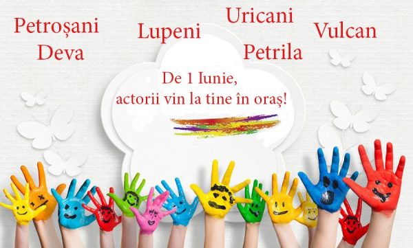 Actorii teatrului din Petroșani aduc bucurie copiilor din șase orașe, de Ziua Copilului