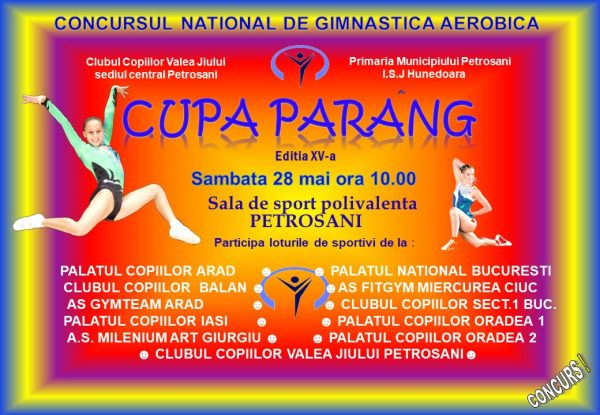 ”Cupa Parângul” la gimnastică aerobică, la Petroșani