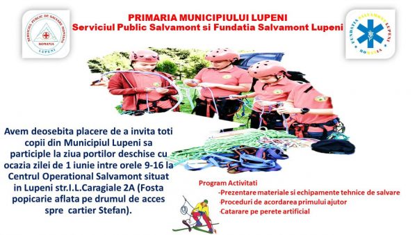 Porți deschise, de Ziua Copilului, la Salvamont Lupeni
