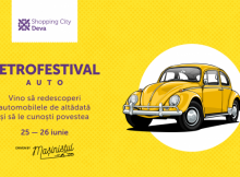 Cele mai iubite mașini de altădată vor fi expuse la Shopping City Deva, în cadrul evenimentului Retrofestival AUTO