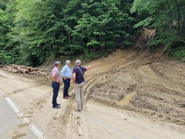Exploatările de lemn distrug drumul județean spre Sarmizegetusa Regia