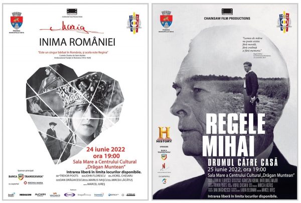 Filmele documentare de excepție „Maria, Inima României“ și „Regele Mihai: Drumul către casă“ vor fi difuzate la Deva
