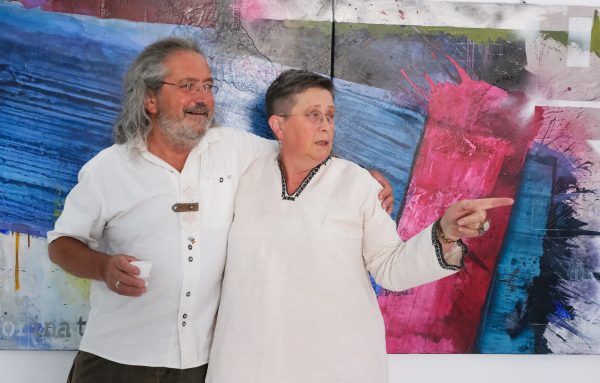 Întâlnire Sergiu Ianza-Sorina Țibacov, sub semnul artelor plastice, la Galeria de artă ”Corvin” din Hunedoara