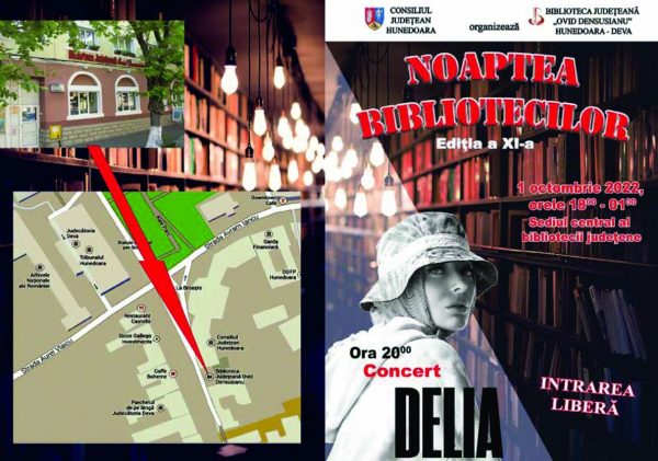 Luna octombrie debutează la Biblioteca județeană ”Ovid Densușianu” cu un mega-eveniment cultural: ”Noaptea Bibliotecilor”