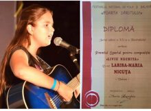 Tânăra cantautoare Larisa Nicuța, Premiul Special de Compoziție la Festivalul Național ”Poarta Sărutului”