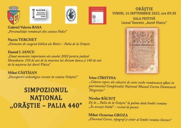 Simpozion Național „Palia 440”, la Orăștie