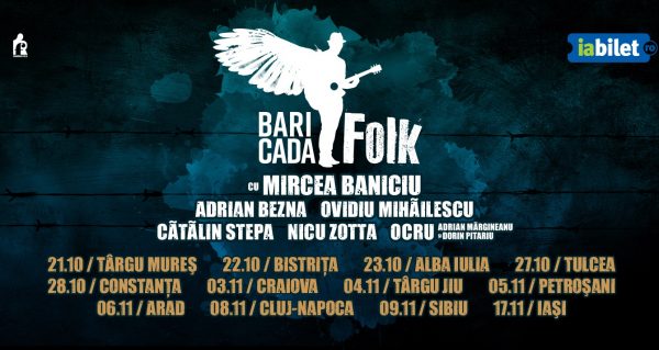 Turneul Baricada Folk aduce muzica și poezia de calitate la Petroșani, în 5 noiembrie