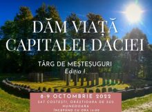 ”Dăm viață capitalei Daciei ” – Târg de meșteșugari la Costești