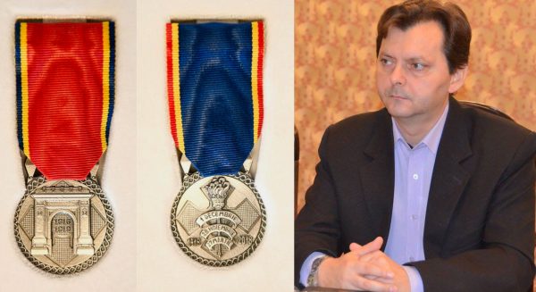 Medalia Aniversară ”Centenarul Marii Uniri” pentru istoricul hunedorean Daniel I. Iancu