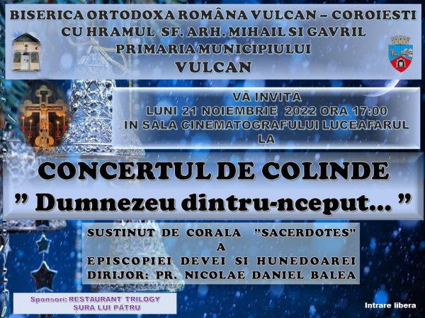 Corala ”Sacerdotes” aduce la Vulcan atmosfera sărbătorilor de iarnă