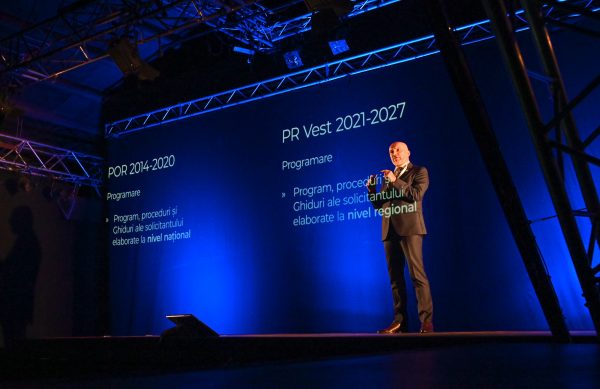 Programul Regional Vest 2021-2027 a fost lansat oficial, cu ajutorul unei holograme, în fața a aproape 200 de invitați