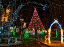 Sărbători cu bine și iluminat ornamental spectaculos în Parcul Copiilor de la Uricani