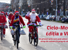 Ciclo-Moșii pedalează pe străzile Hunedoarei în 18 decembrie