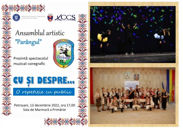 Spectacol de muzică și dans ”Cu și despre…” Ansamblul ”Parângul” din Petroșani
