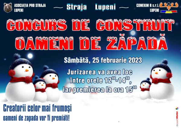 ”Cupa Baloo” la schi și ”Festivalul oamenilor de zăpadă”, în week-end, la Straja