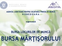 Comunicat de presă AJOFM Hunedoara / Bursa Locurilor de Muncă – Bursa Mărțișorului 1-3 martie 2023