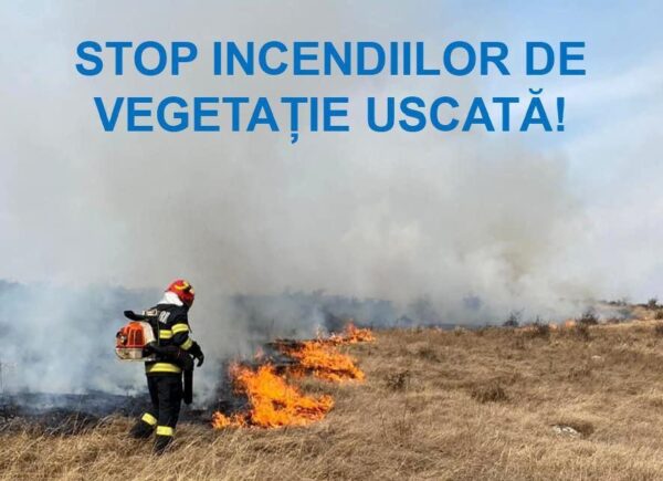 Avertisment ISU Hunedoara: ”Stop incendiilor de vegetație uscată!”