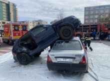 Exercițiu al ISU Hunedoara pe tema gestionării situațiilor de urgență generate de accidente majore pe căile rutiere