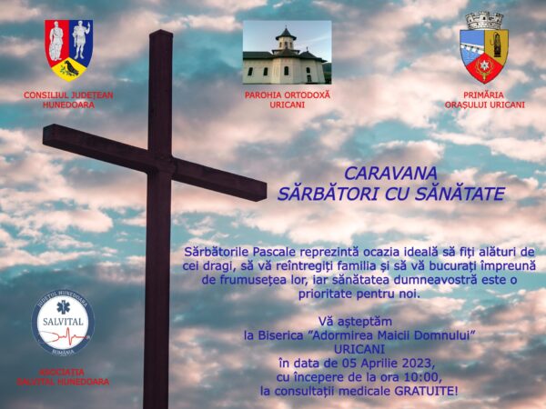 Caravana ”Sărbători cu sănătate” ajunge miercuri, 5 aprilie, la Uricani
