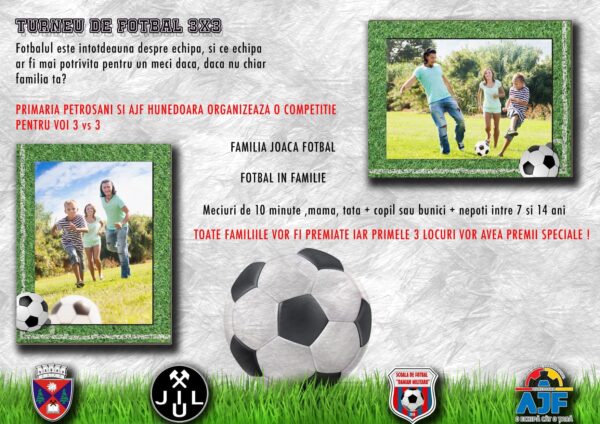 Turneu de fotbal în familie la Petroșani