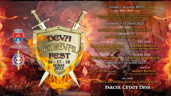 Festival medieval la Deva, între 16-18 iunie 2023