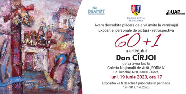 Expoziție retrospectivă aniversară a pictorului Dan Cîrjoi la Galeria Națională de Artă ”Forma” din Deva