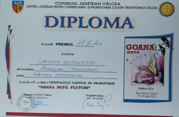 Scriitorul Valeriu Butulescu și mândria de a fi premiant