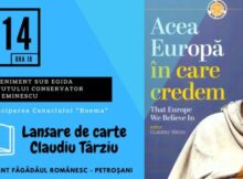 Liderul AUR, Claudiu Târziu lansează la Petroșani cartea ”Acea Europă în care credem”