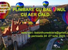 Zboruri cu balonul cu aer deasupra Castelului Corvinilor de la Hunedoara