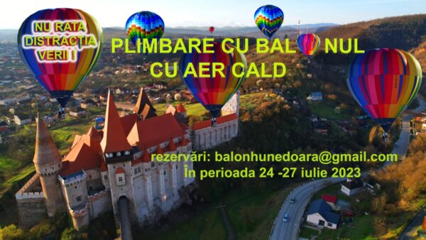 Zboruri cu balonul cu aer deasupra Castelului Corvinilor de la Hunedoara