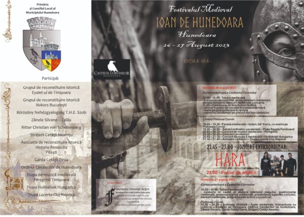 Festival medieval, cu cavaleri și domnițe, la Castelul Corvinilor de la Hunedoara